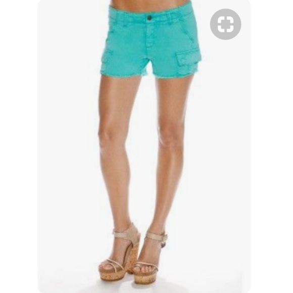 Genetic Denim Pants - Genetic Denim Survivor cutoff Cargo shorts teal